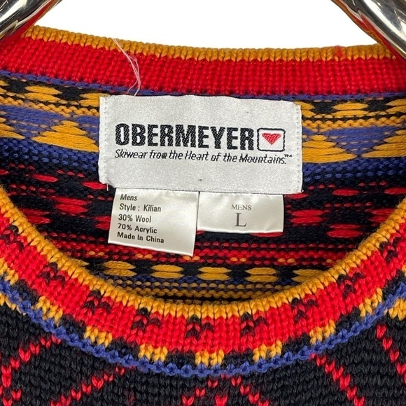 OBERMEYER KILIAN OVERSIZED HOLIDAY FAIR ISLE WOOL BLEND SKI SWEATER - Picture 11 of 11